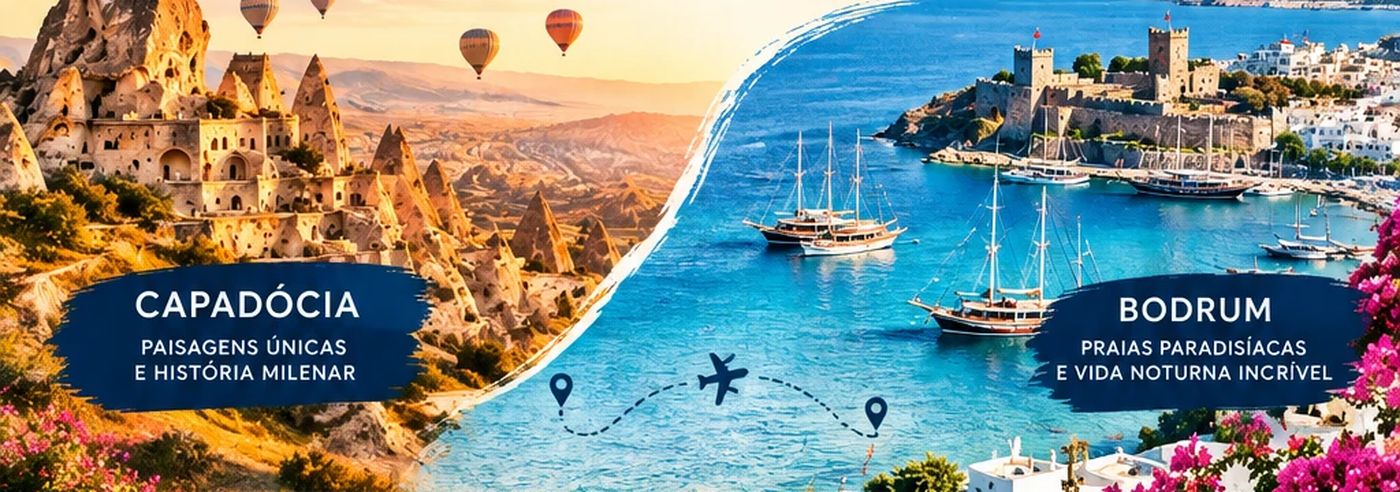 Capadócia e Bodrum: das chaminés de fada e balões ao castelo e aos gulets de Bodrum