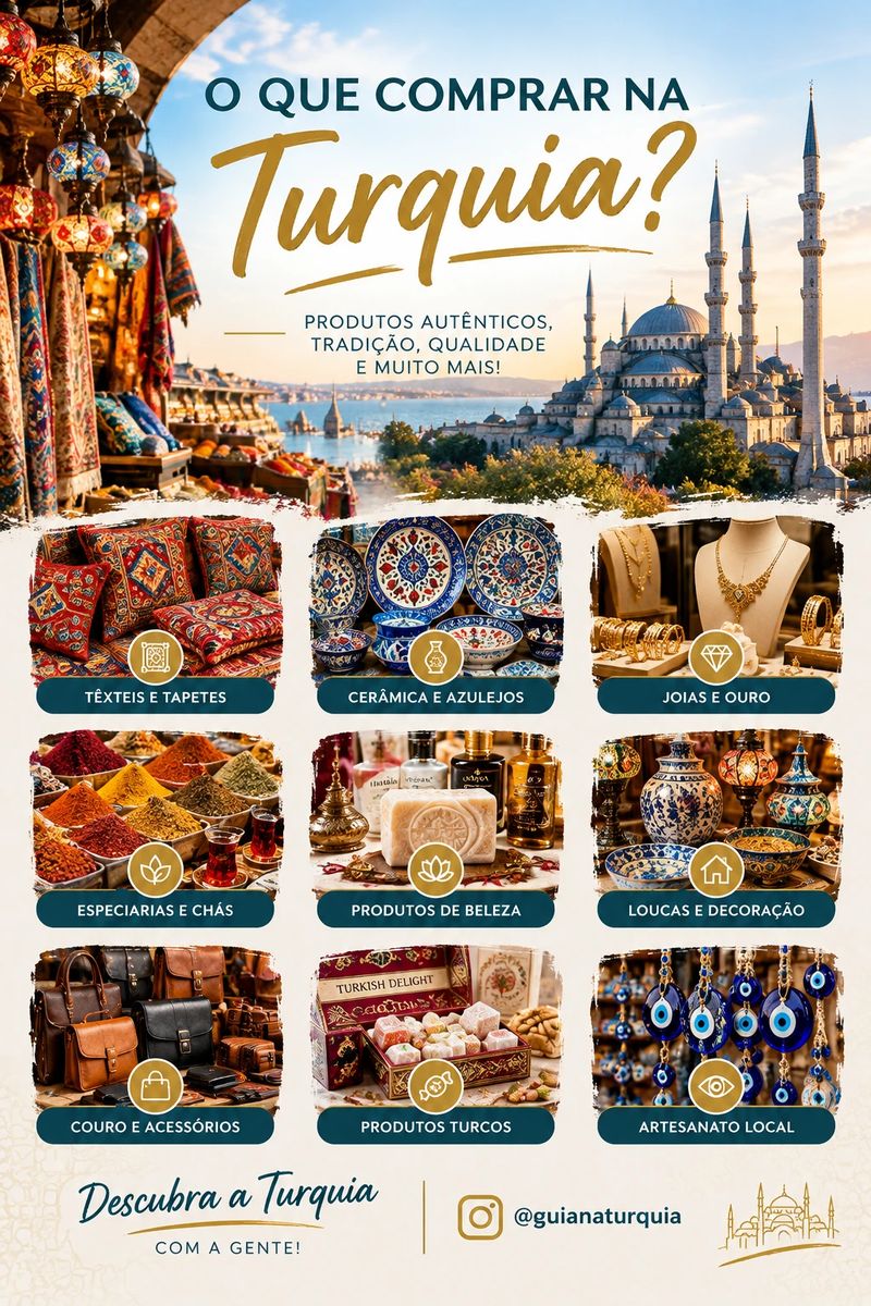 O que comprar na Turquia: tapetes, cerâmica, joias, especiarias, produtos de beleza, couro, lokum e olho grego